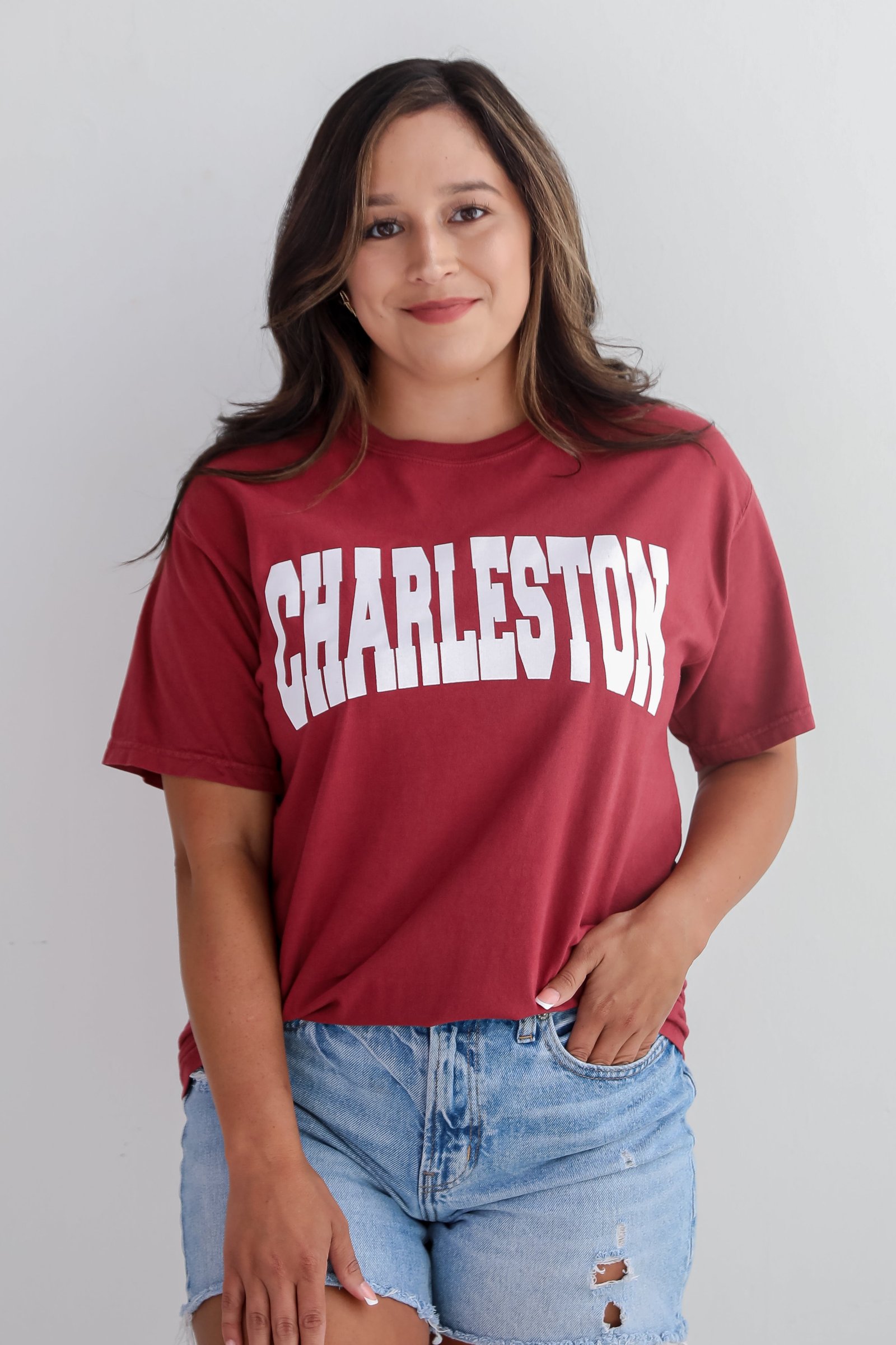 Maroon Charleston Tee KM23