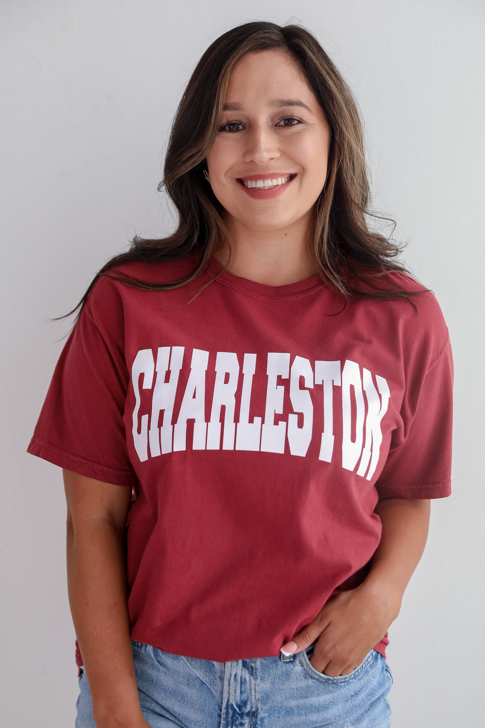 Maroon Charleston Tee KM23