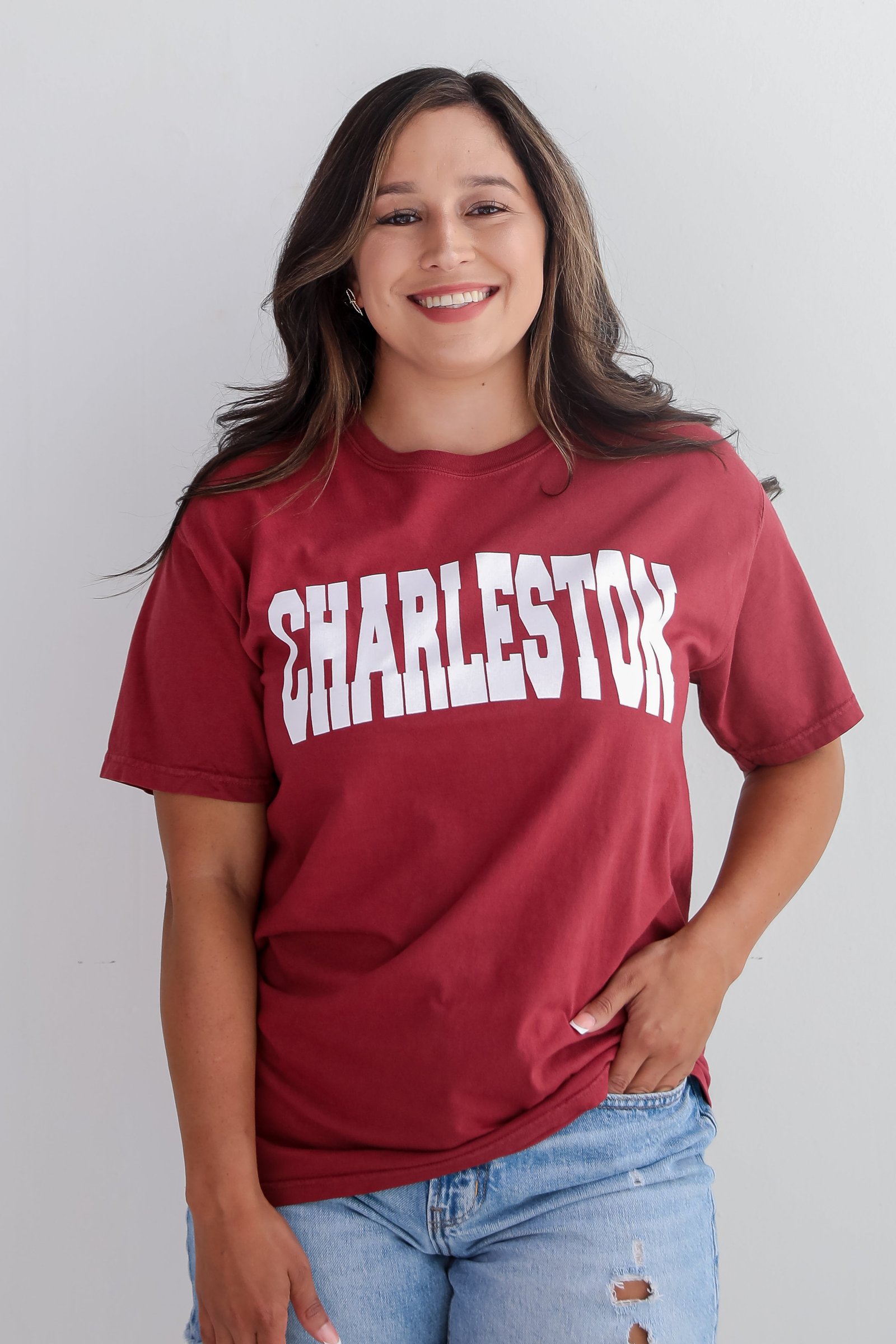 Maroon Charleston Tee KM23